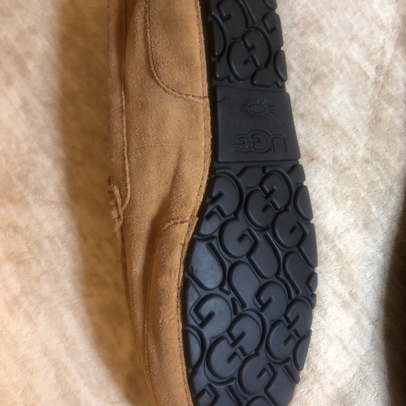 UGG Australia ‘Boylan’ Tassel Loafer Slippers Chestnut Suede Mens 10M - Picture 4 of 7